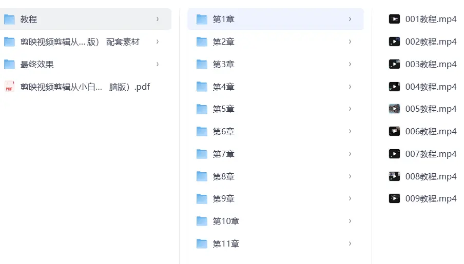 剪映教程从小白到大师+素材